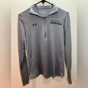 Under Armour University of Regina 1/4 Zip Long Sleeve Grey Running - Small
